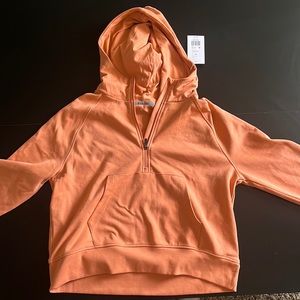 Athletic quarter zip hoodie orange